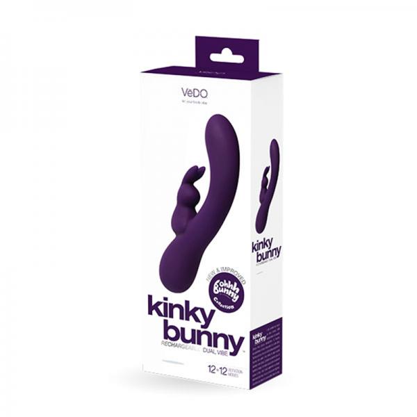 Kinky Bunny Rechargeable Rabbit Vibrator Deep Purple - happyshop365247