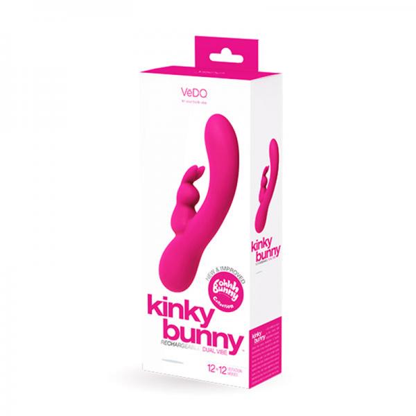 Kinky Bunny Plus Rechargeable Pink Rabbit Vibrator - happyshop365247