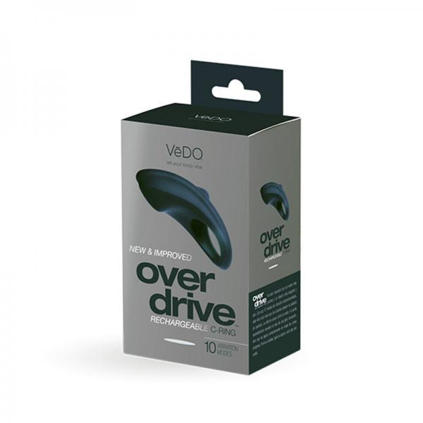 Vedo Overdrive+ Rechargeable Vibrating Ring - Just Black - happyshop365247