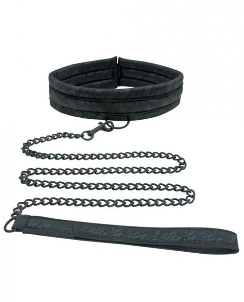 Midnight Lace Collar And Leash Black - happyshop365247
