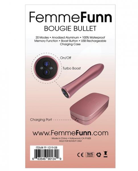 Femmefunn Bougie Bullet Vibrator Rose Gold - happyshop365247