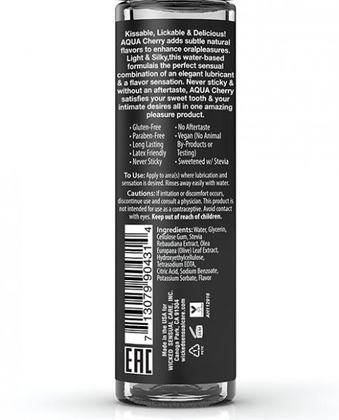Wicked Aqua Flavored Lubricant Cherry 1oz - happyshop365247