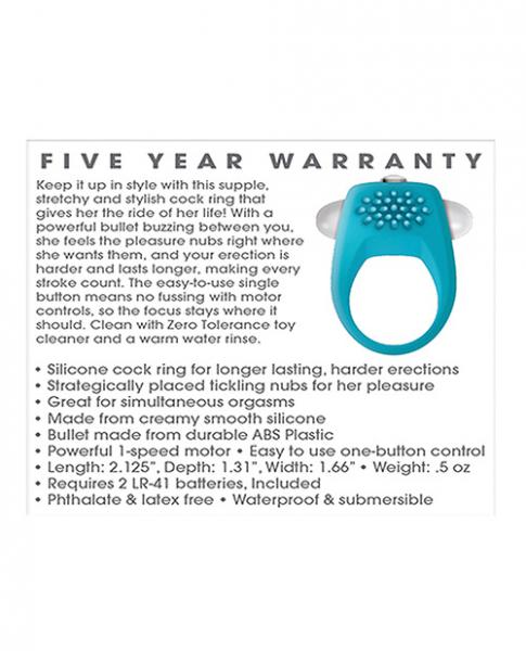 The Teal Tickler Vibrating Cock Ring - happyshop365247