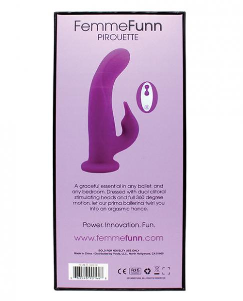 Femmefunn Pirouette Purple Rabbit Vibrator - happyshop365247