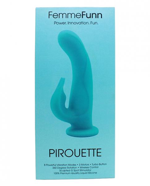Femmefunn Pirouette Turquoise Blue Rabbit Vibrator - happyshop365247