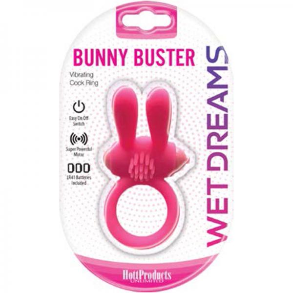 Wet Dreams Bunny Buster Cock Ring With Turbo Motor Pink - happyshop365247