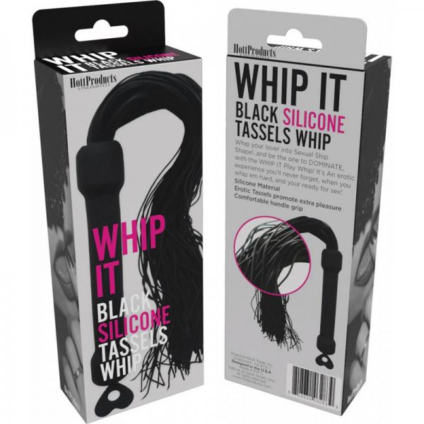 Whip It Black Pleasure Whip With Tassels - happyshop365247