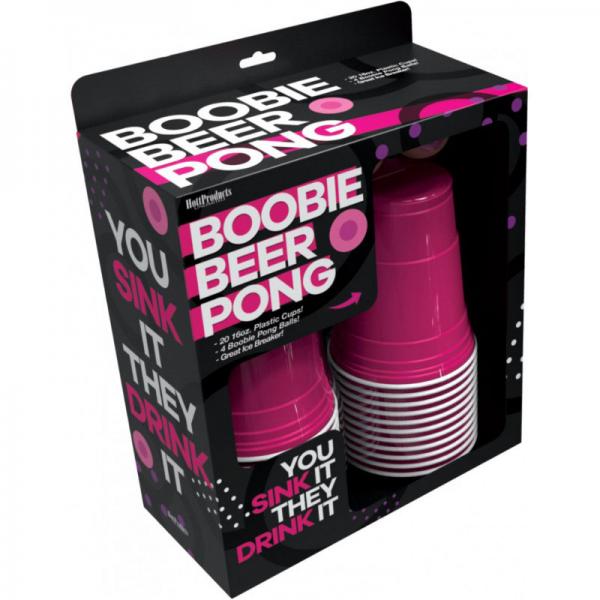 Boobie Beer Pong Boxed Set With Cups & Boobie Balls - happyshop365247