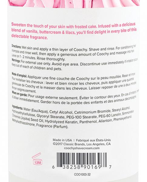 Coochy Oh So Smooth Shave Cream Frosted Cake 32oz - happyshop365247