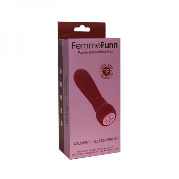 Femmefunn Booster Bullet Vibrator Maroon Brownish Red - happyshop365247