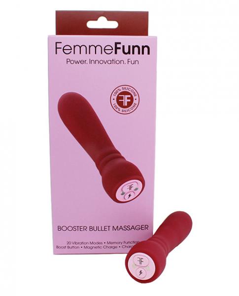 Femmefunn Booster Bullet Vibrator Maroon Brownish Red - happyshop365247