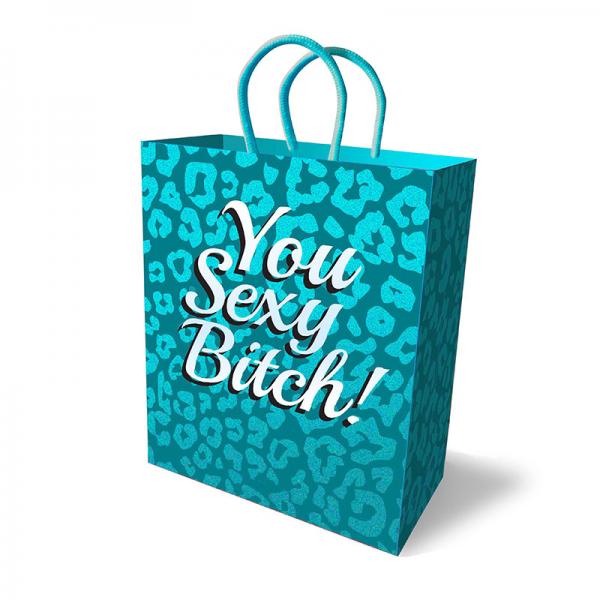 You Sexy Bitch Gift Bag Teal Blue 10 inches - happyshop365247
