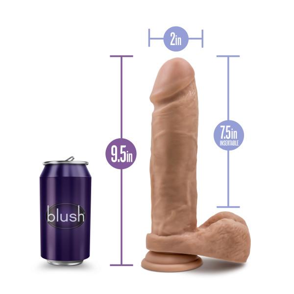 Au Naturel 9.5 Inches Dildo with Suction Cup Mocha Tan - happyshop365247