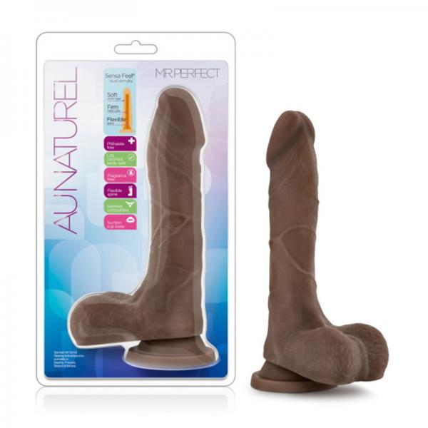 Au Naturel Mister Perfect Chocolate Brown Dildo - happyshop365247