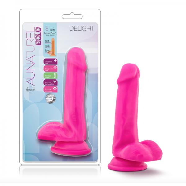 Au Naturel Bold Delight 6 inches Dildo Pink - happyshop365247
