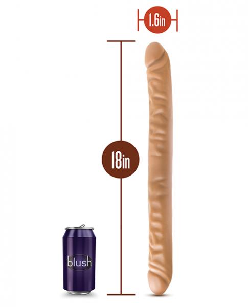 Dr Skin 18 inches Double Dildo Mocha Tan - happyshop365247