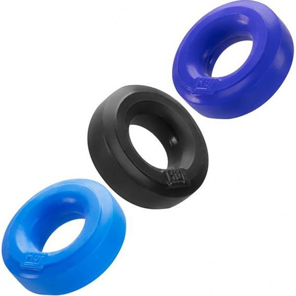 Hunkyjunk Huj3 3-pack C-ring, Blue Multi - happyshop365247