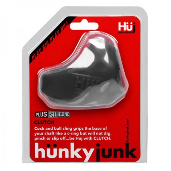 Hunkyjunk Clutch Cock & Ball Sling Tar Black - happyshop365247