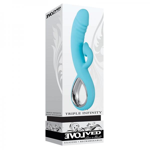 Triple Infinity Blue Rabbit Style Vibrator - happyshop365247