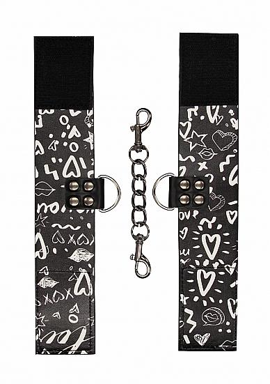 Printed Handcuffs Love Street Art Fashion Black - happyshop365247