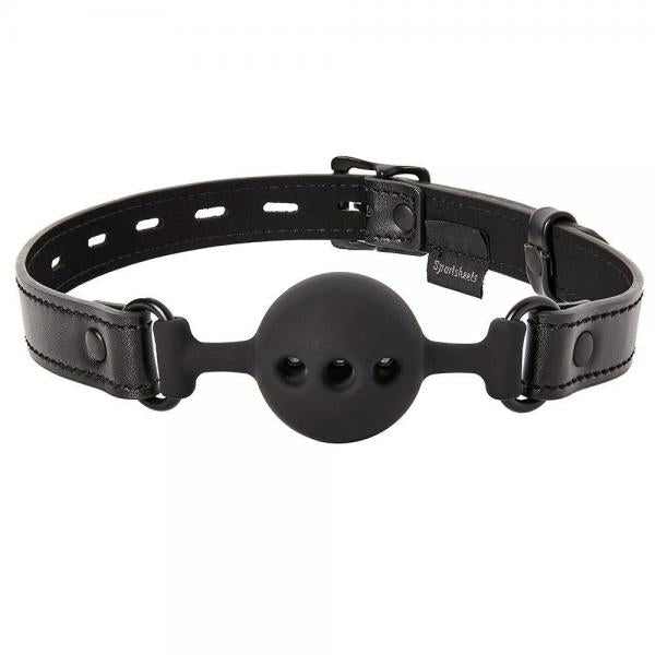 Sportsheets Saffron Breathable Ball Gag Black O/S - happyshop365247