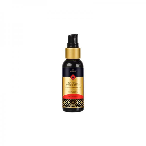 Sensuva Natural Water-based Personal Moisturizer - Strawberry 2 Fl. Oz. Bottle - happyshop365247