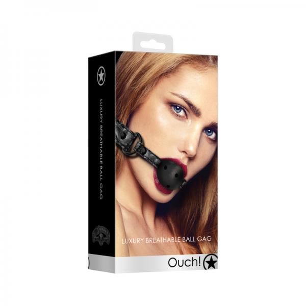 Breathable Luxury Ball Gag - Black - happyshop365247