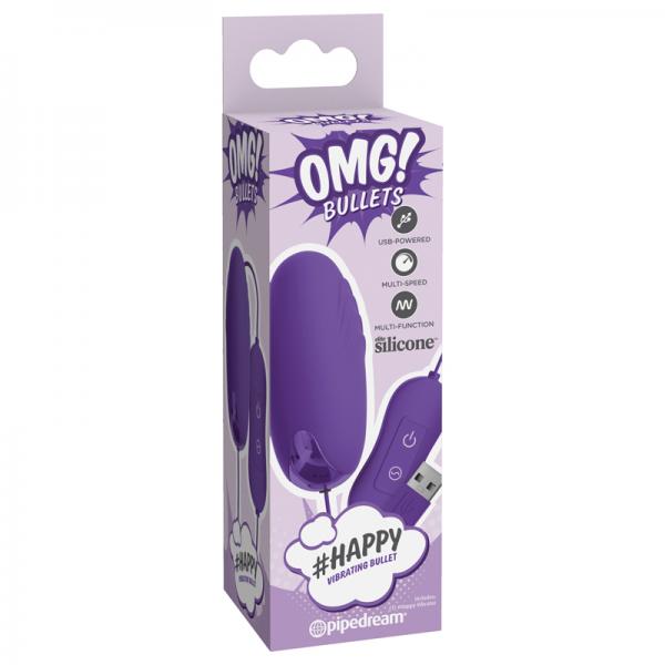 Omg! Bullets Happy Vibrating Bullet, Purple - happyshop365247
