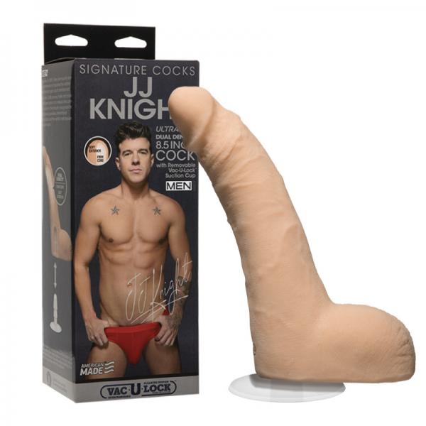 Signature Cocks Jj Knight 8.5 Inch Ultraskyn Cock With Removable Vac-u-lock Suction Cup Vanilla - happyshop365247