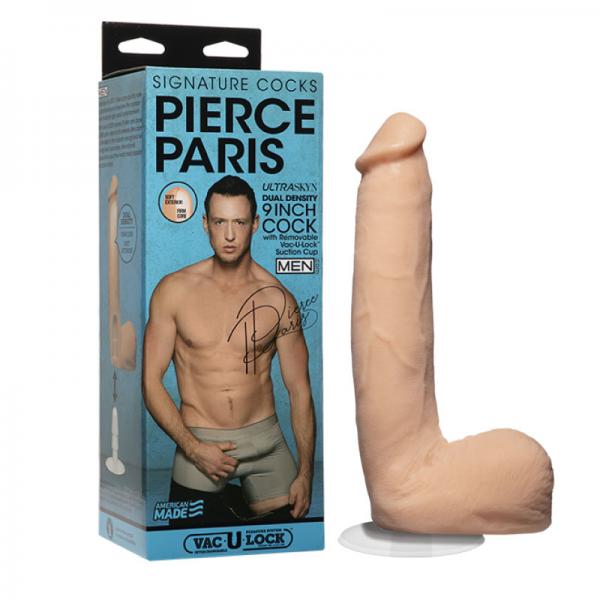Signature Cocks Pierce Paris 9 Inch Ultraskyn Cock With Removable Vac-u-lock Suction Cup Vanilla - happyshop365247