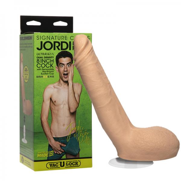 Signature Cocks Jordi El Nio Polla 8 Inch Ultraskyn Cock With Removable Vac-u-lock Suction Cup Vanil - happyshop365247