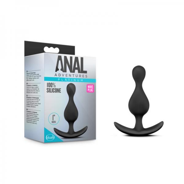 Anal Adventures Platinum Wave Plug Black - happyshop365247