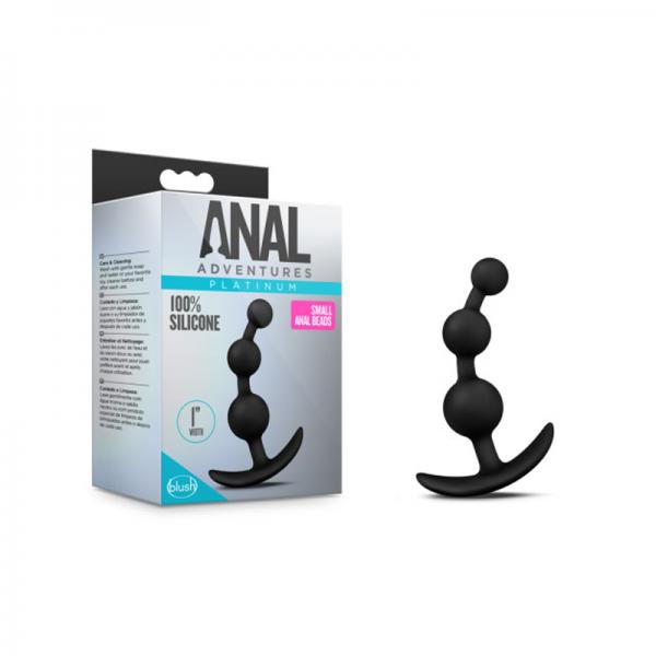 Anal Adventures Platinum Small Anal Beads Black - happyshop365247