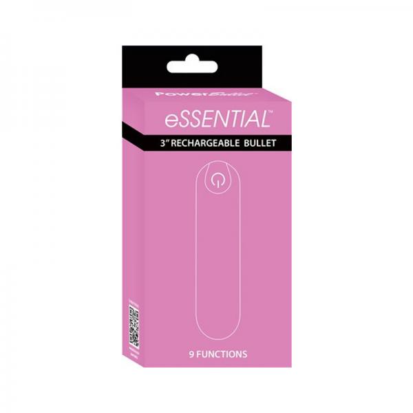 Essential Bullet 9 Function Usb Rechargeable Cord And Case Included Water-resistant Pink - happyshop365247