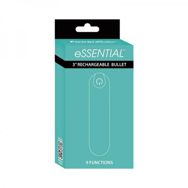 Essential Bullet 9 Function Usb Rechargeable Cord And Case Included Water-resistant Teal - happyshop365247