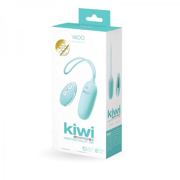 Vedo Kiwi Rechargeable Insertable Tease Me Turquise Bullet - happyshop365247