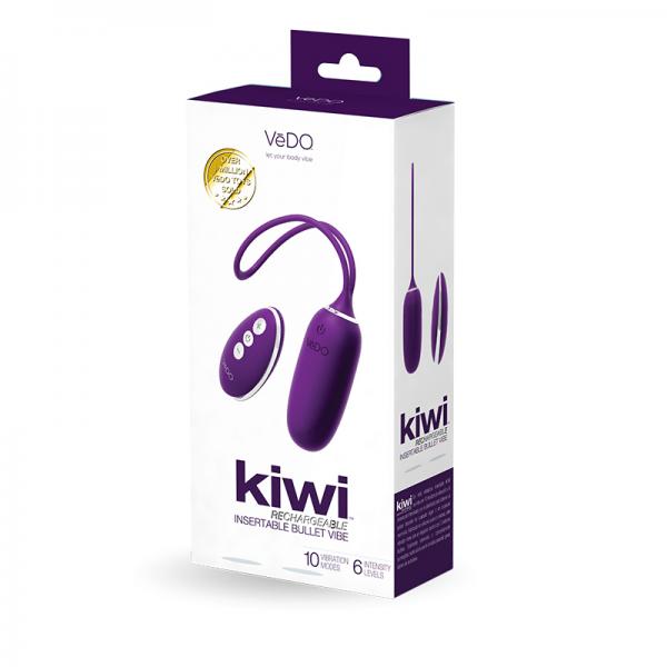 Vedo Kiwi Rechargeable Insertable Bullet Deep Purple - happyshop365247