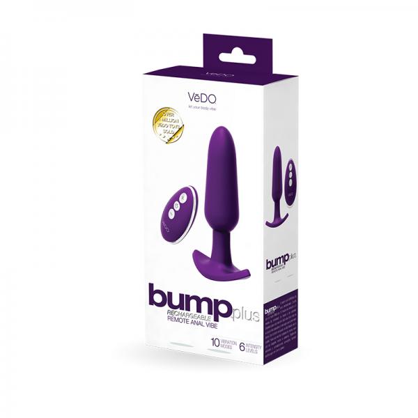 Bump Plus Rechargeable Remote Control Anal Vibe Purple - happyshop365247