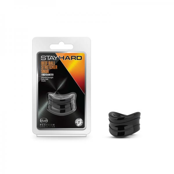 Stay Hard Beef Ball Snug Stretcher 1in Black - happyshop365247