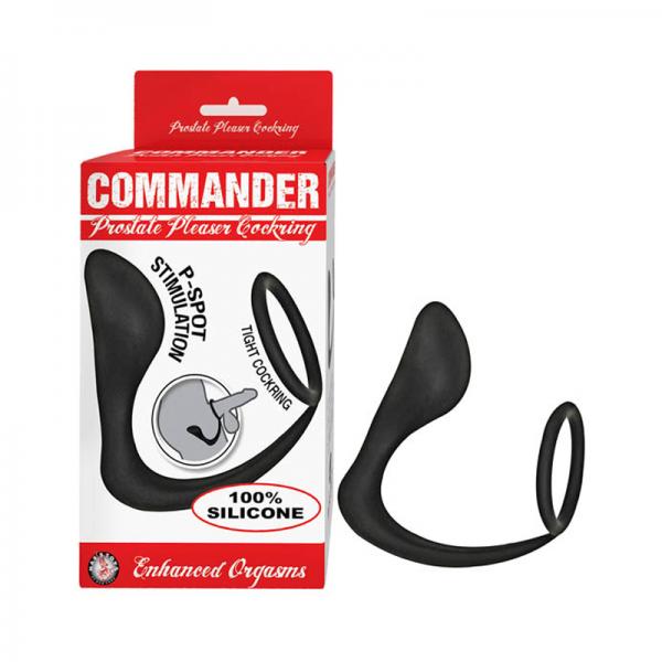 Commander Prostate Pleaser Cockring Black - happyshop365247