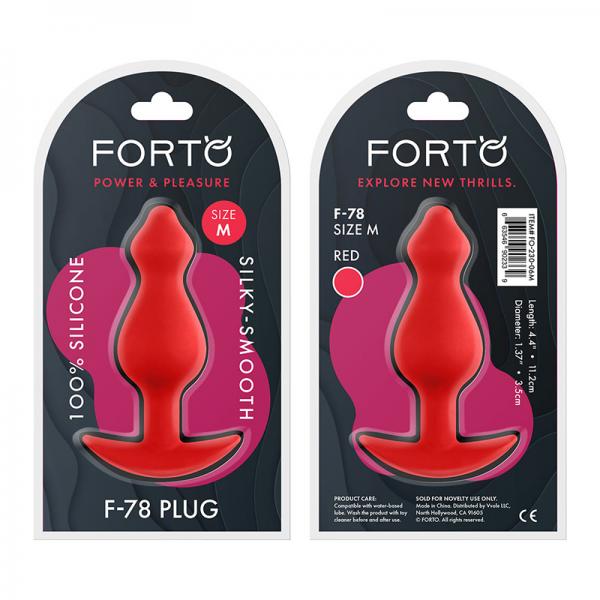 Forto F-78: Pointee 100% Silicone Plug Medium Red - happyshop365247