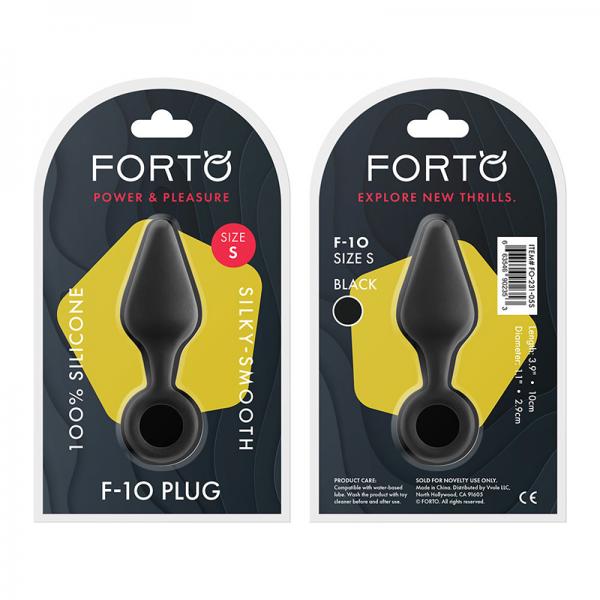 Forto F-10: Silicone Plug W/ Pull Ring Sm Black - happyshop365247