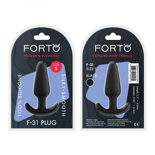 Forto F-31: 100% Silicone Plug Sm Black - happyshop365247