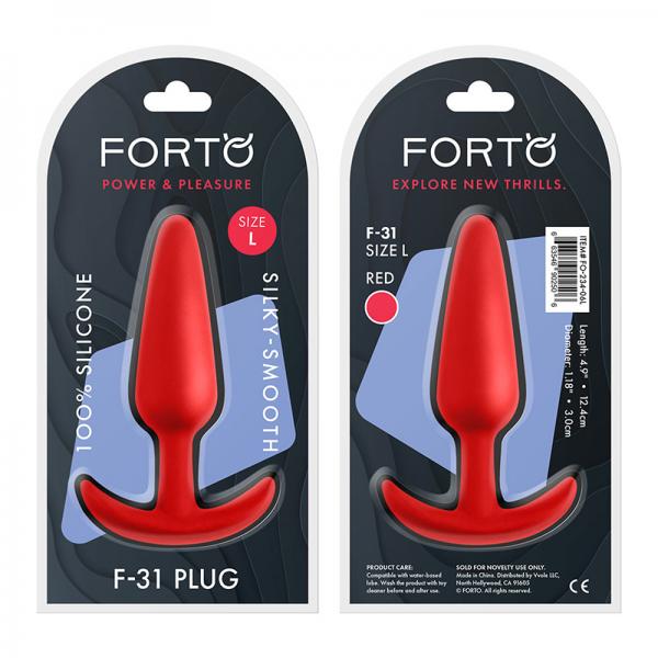 Forto F-31: 100% Silicone Plug Lg Red - happyshop365247