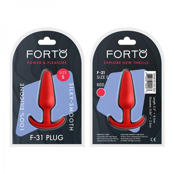 Forto F-31: 100% Silicone Plug Sm Red - happyshop365247