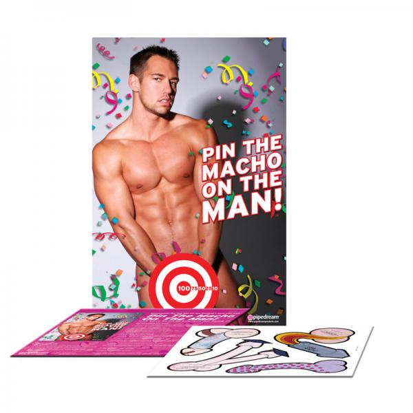 Bachelorette Party Favors Pin The Macho On The Man - happyshop365247