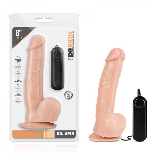Dr. Skin - Dr. Spin 8in Gyrating Dildo Vanilla - happyshop365247