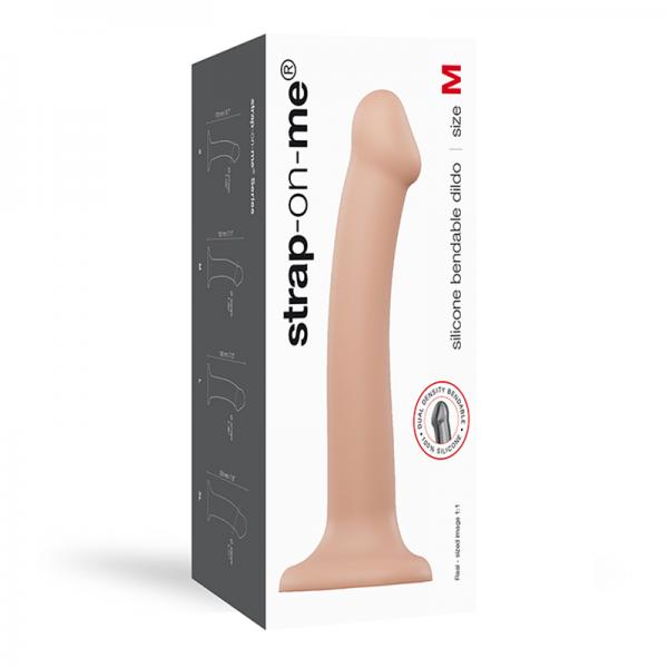 Strap-on-me Semi-realistic Dual Density Bendable Dildo Vanilla Size M - happyshop365247