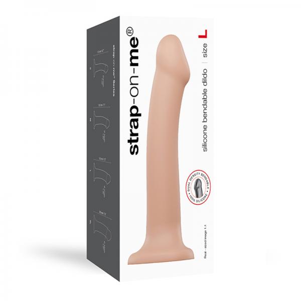 Strap-on-me Semi-realistic Dual Density Bendable Dildo Vanilla Size L - happyshop365247
