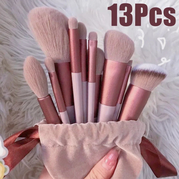 13Pcs Makeup Brush Set, Cosmetic Beauty Tools - happyshop365247